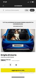 Griglia divisoria bagagliaio, originale Renault