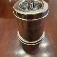 Portasigarette con accendino argento