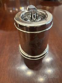 Portasigarette con accendino argento