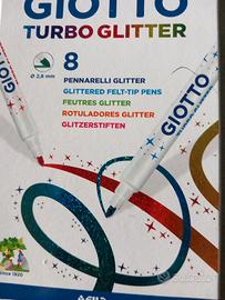 Confezione 8 pennarelli glitter Giotto Turbo