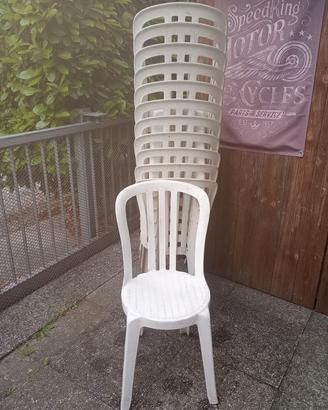 Sedie in plastica da giardino 