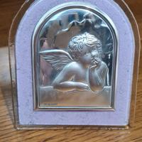 battesimo cornice argento 