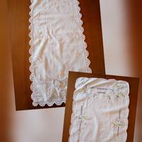 Runner e centro tavola ricamati a mano 🌸