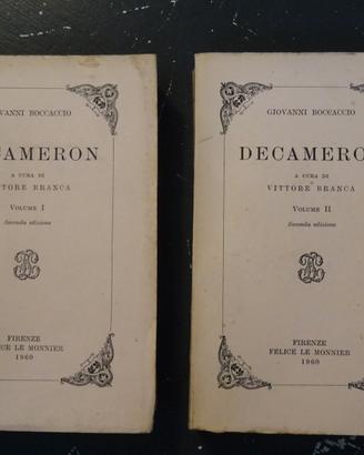Decameron Giavanni Boccaccio 2 volumi 1960