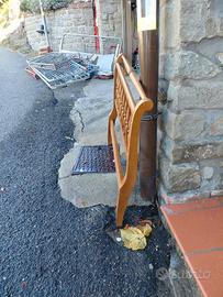 Testata letto in legno stile classico anni 70