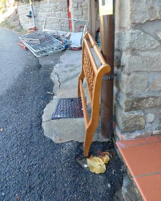 Testata letto in legno stile classico anni 70