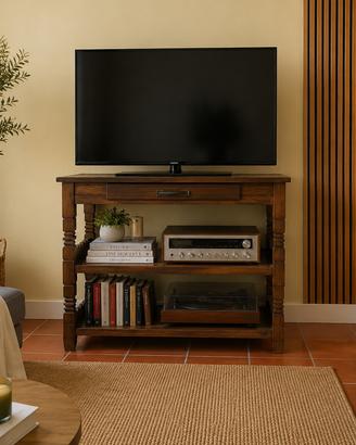 Mobile artigianale in legno stile rustico porta TV