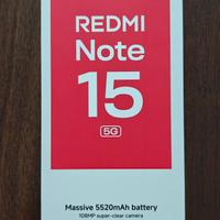 Xiaomi Redmi Note 15 5G 8/256 Giga Nuovo 