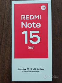 Xiaomi Redmi Note 15 5G 8/256 Giga Nuovo 