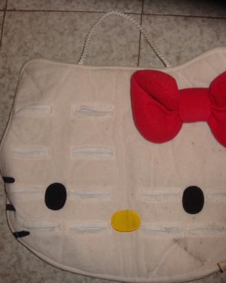 Borsa Hello Kitty Bimbi Portatutto Faccina Gattino