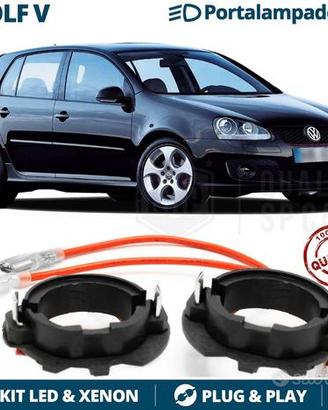 2 ADATTATORI per VW GOLF 5 V montaggio KIT LED H7