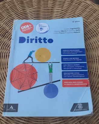 Libro "Diritto" per il 5^ anno scuole superiori. 