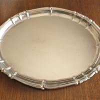 ELEGANTE VASSOIO IN ACCIAIO INOX DESIGN VINTAGE 70