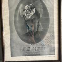 Quadro Contessa Azzurra bianco/nero con dedica