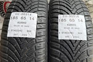 2 PNEUMATICI 185/65 R14 KUMHO 4 STAGIONI