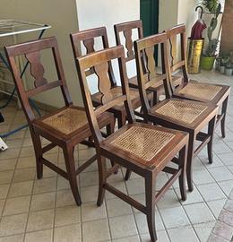 Sedie in legno impagliate