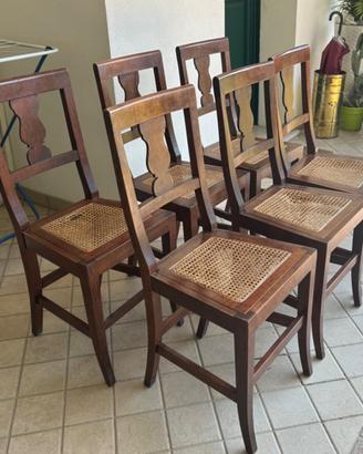 Sedie in legno impagliate