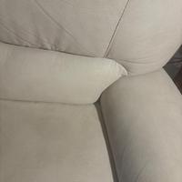 Divano 2 posti eco pelle colore beige scuro