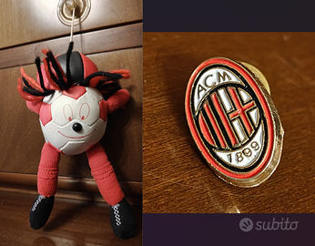 Spilla A.C. Milan e Mascotte football rossonera