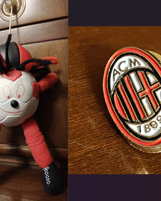 Spilla A.C. Milan e Mascotte football rossonera