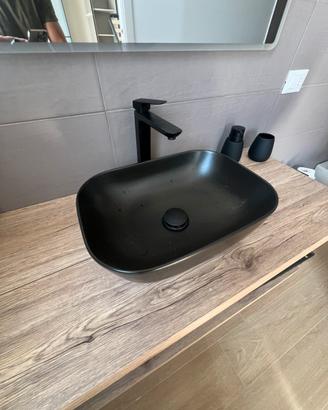 Lavabo d’appoggio nero
