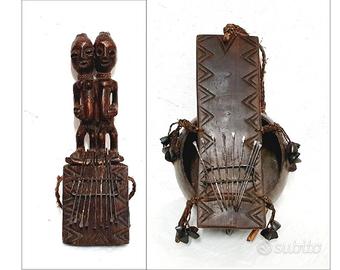 antichi strumenti musicali tribali africani legno