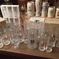 Collezione  bicchieri da Birra in vetro e ceramica