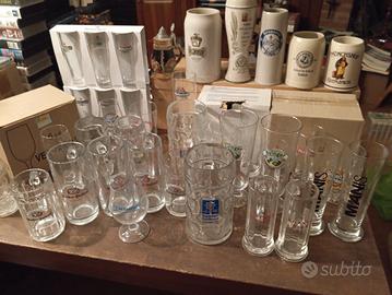 Collezione  bicchieri da Birra in vetro e ceramica
