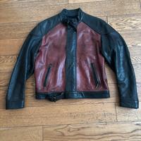 Belstaff in pelle lion double rosso e nero antico