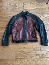 Belstaff in pelle lion double rosso e nero antico