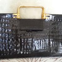BORSA  di VERO COCCODRILLO  NERA