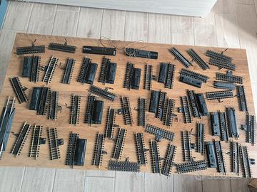 lotto binari  speciali + motori fleischmann H0