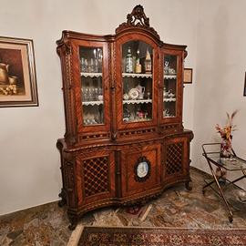 Vetrina-Cristalliera Bois de Rose 