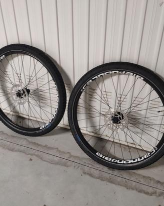 Cerchi Shimano boost con dischi e gomme