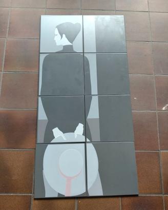 decoro "Donna con cappello"di A. DallaCosa,1985