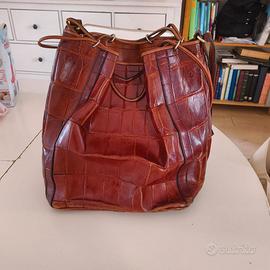 Borsa vintage Amedeo Torino in pelle coccodrillo