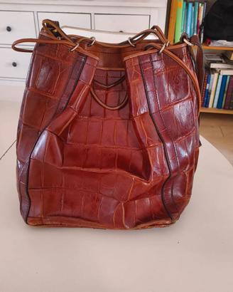 Borsa vintage Amedeo Torino in pelle coccodrillo