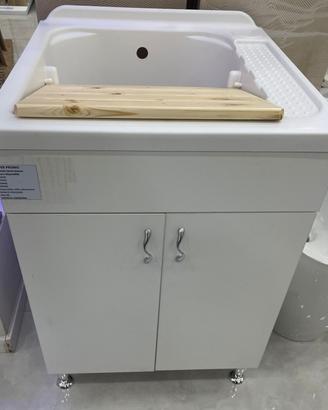 Lavatoio in legno Bianco Frassino