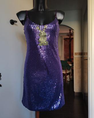 Abito con paillettes e strass per serate