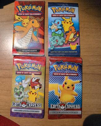 lotto 4 Bustine Pokemon MC Donald's 