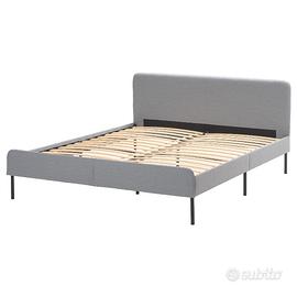 Struttura Letto Matrimoniale IKEA SLATTUM – Grigio