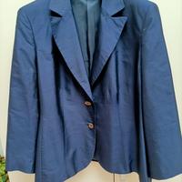 Giacca in seta blu da donna