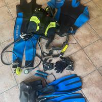 Attrezzatura SUB  immersioni completa Muta Gav