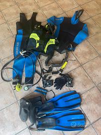 Attrezzatura SUB  immersioni completa Muta Gav