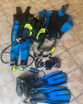 Attrezzatura SUB  immersioni completa Muta Gav