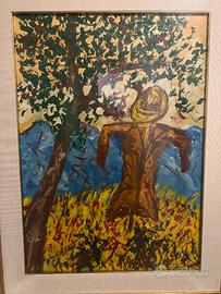 Quadro Lo Spaventapasseri Artista Bergamasco Benti