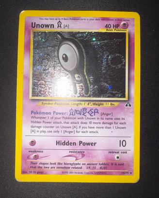 Unown A Holo Neo Discovery 14/75
