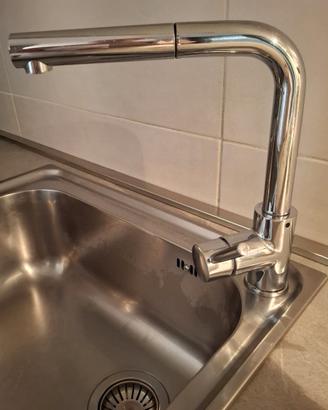 lavello inox completo di miscelatore