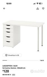 Scrivania e libreria Ikea