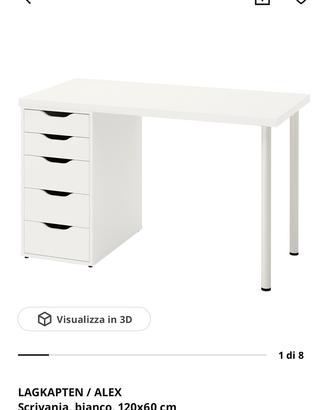 Scrivania e libreria Ikea